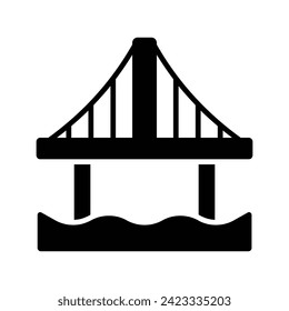 Bridge vector design, isolated on white background