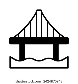 Bridge vector design, isolated on white background