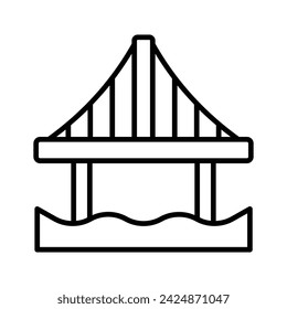 Bridge vector design, isolated on white background
