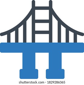 bridge vector glyph color icon