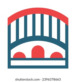 Bridge Vector Glyph Two Color Icons For Personal And Commercial Use.
