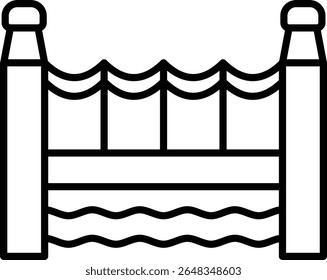 Icono de Vector de puente. Se puede utilizar para aplicaciones de impresión, móviles y de Web.