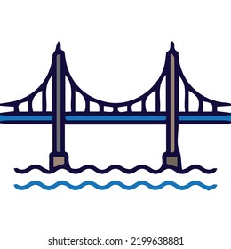bridge vector icon, golden gate bridge