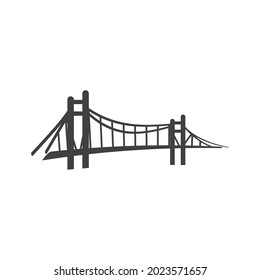 Plantilla de diseño de ilustración de icono de vector puente