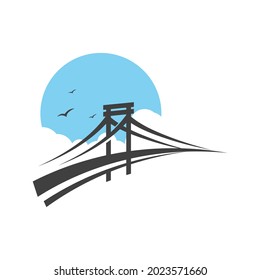 Bridge vector icon illustration design template