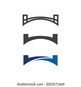 Bridge vector icon illustration design template