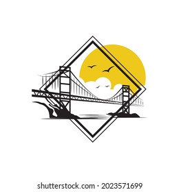Bridge Vektorsymbol-Design-Vorlage
