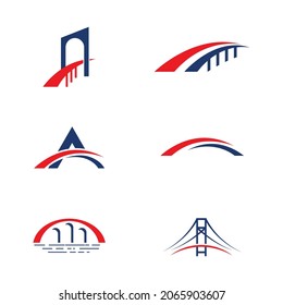 Bridge vector icon illustration design template