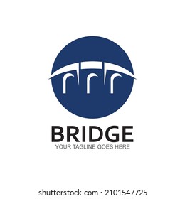 Plantilla de diseño de ilustración de icono de vector puente