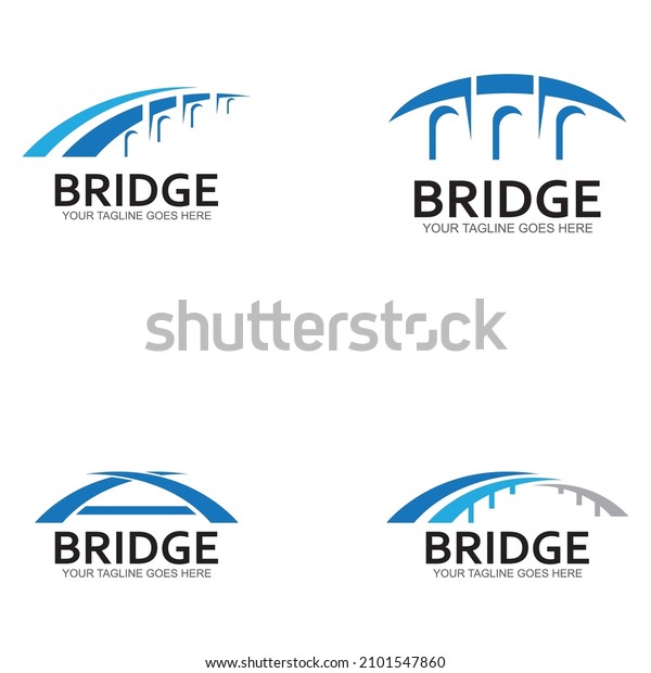 Bridge vector\
icon illustration design\
template