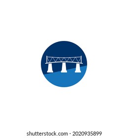 Bridge vector icon illustration logo design