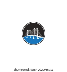 Bridge vector icon illustration logo design