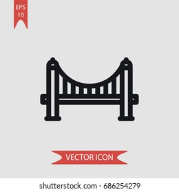 Bridge vector icon, illustration symbol