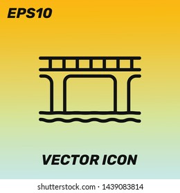 Bridge vector icon illustration. Ui/Ux. Premium quality.