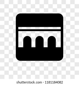 Bridge vector icon isolated on transparent background, Bridge logo concept