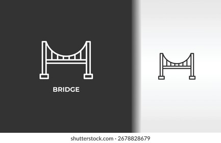 Bridge Vector, Icon Or Logo Sign Isolated Symbol Illustration