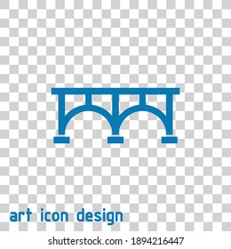 bridge vector icon on an abstract background