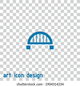 bridge vector icon on an abstract background