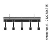 Bridge vector icon.Black vector icon isolated on white background bridge.