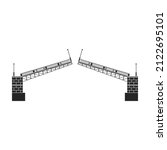 Bridge vector icon.Black vector icon isolated on white background bridge.