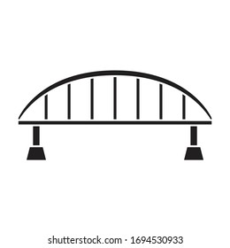 Bridge Vector Iconblack Vector Icon Isolated Stock Vector (Royalty Free ...