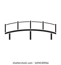 Bridge vector icon.Black vector icon isolated on white background bridge.