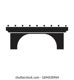 Icono de vector puente.Icono de vector negro aislado en puente de fondo blanco.