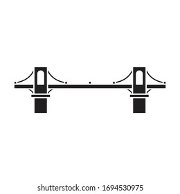 Bridge vector icon.Black vector icon isolated on white background bridge.