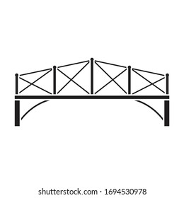 Bridge vector icon.Black vector icon isolated on white background bridge.