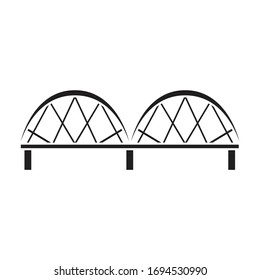 Bridge vector icon.Black vector icon isolated on white background bridge.