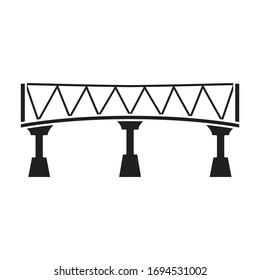 Bridge vector icon.Black vector icon isolated on white background bridge.