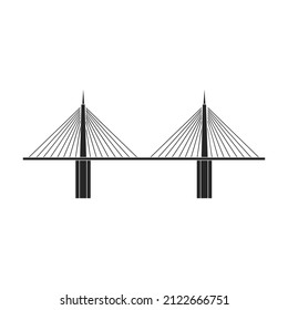 Bridge vector icon.Black vector icon isolated on white background bridge.