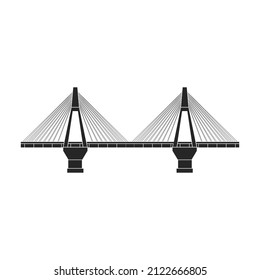 Bridge vector icon.Black vector icon isolated on white background bridge.