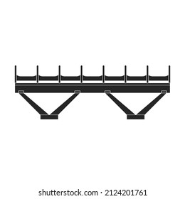 Bridge vector icon.Black vector icon isolated on white background bridge.