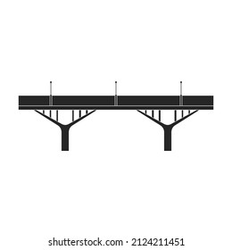 Bridge vector icon.Black vector icon isolated on white background bridge.