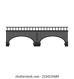 Bridge vector icon.Black vector icon isolated on white background bridge.