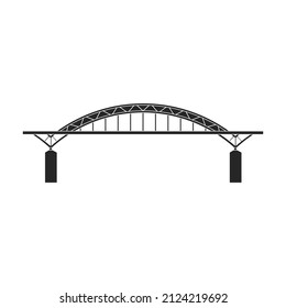 Bridge vector icon.Black vector icon isolated on white background bridge.