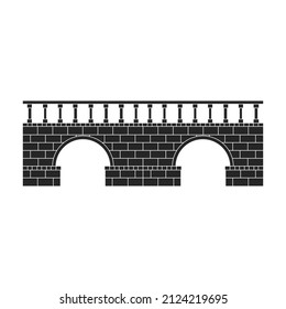 Bridge vector icon.Black vector icon isolated on white background bridge.
