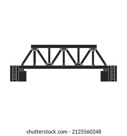 Bridge vector icon.Black vector icon isolated on white background bridge.