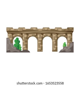 Bridge vector icon.Cartoon vector icon isolated on white background bridge. svg