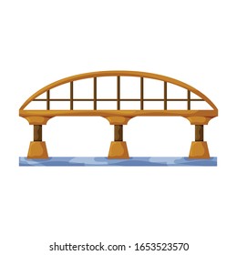 Bridge vector icon.Cartoon vector icon isolated on white background bridge.