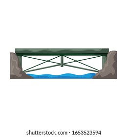 Icono de vector puente.Icono de vector de caricatura aislado en puente de fondo blanco.