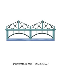 Icono de vector puente.Icono de vector de caricatura aislado en puente de fondo blanco.