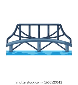 Bridge vector icon.Cartoon vector icon isolated on white background bridge.