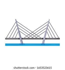 Icono de vector puente.Icono de vector de caricatura aislado en puente de fondo blanco.
