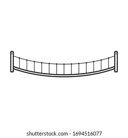 Bridge vector icon.Outline vector icon isolated on white background bridge.
