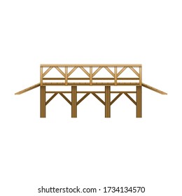 Bridge vector icon.Realistic vector icon isolated on white background bridge.