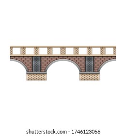 Bridge vector icon.Realistic vector icon isolated on white background bridge.