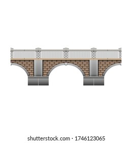 Icono vector puente.Icono vector realista aislado en puente de fondo blanco.