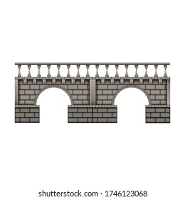 Bridge vector icon.Realistic vector icon isolated on white background bridge.